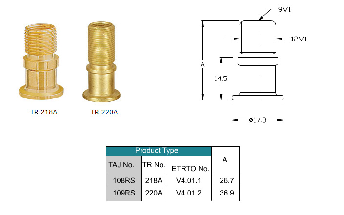 Brass Stem Without Rubber Base